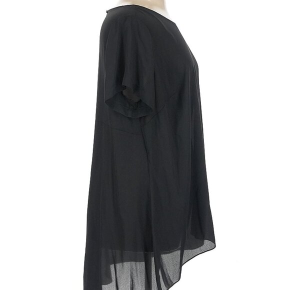 NWT Vince Camuto Women's Black Short Sleeve Blouse - Picture 5 of 10